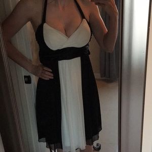 NWOT black and white cocktail dress